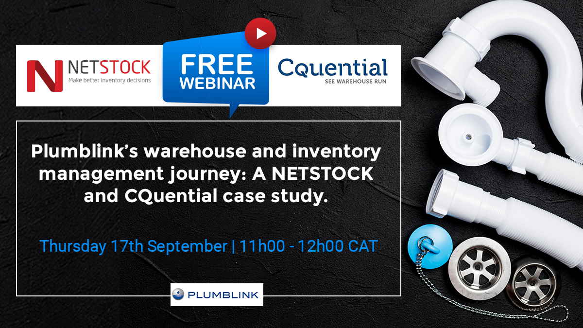 NetstockInv's tweet photo. [WEBINAR] Don't miss out! South Africa's leading supplier of #plumbing and sanitary ware, @PlumblinkSA get together with @NetstockInv and @CquentialWMS to discuss their inventory and warehouse challenges. Register today! https://t.co/Lah0gXV5NY
#supplychain #inventorymanagement https://t.co/4iOLWM1Niv