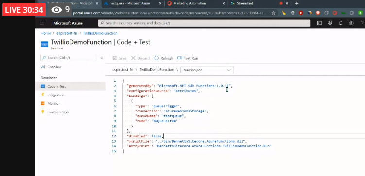 Extending #Sitecore #MarketingAutomation with #Azurefunctions and #twlio