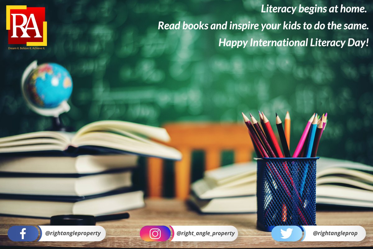 rightangleprop's tweet photo. Literacy begins at home. Read books and inspire your kids to do the same.
Happy International Literacy Day!

#RightAngleProperty #bangalore #HappyInternationalLiteracyDay https://t.co/JICXmvFKz5