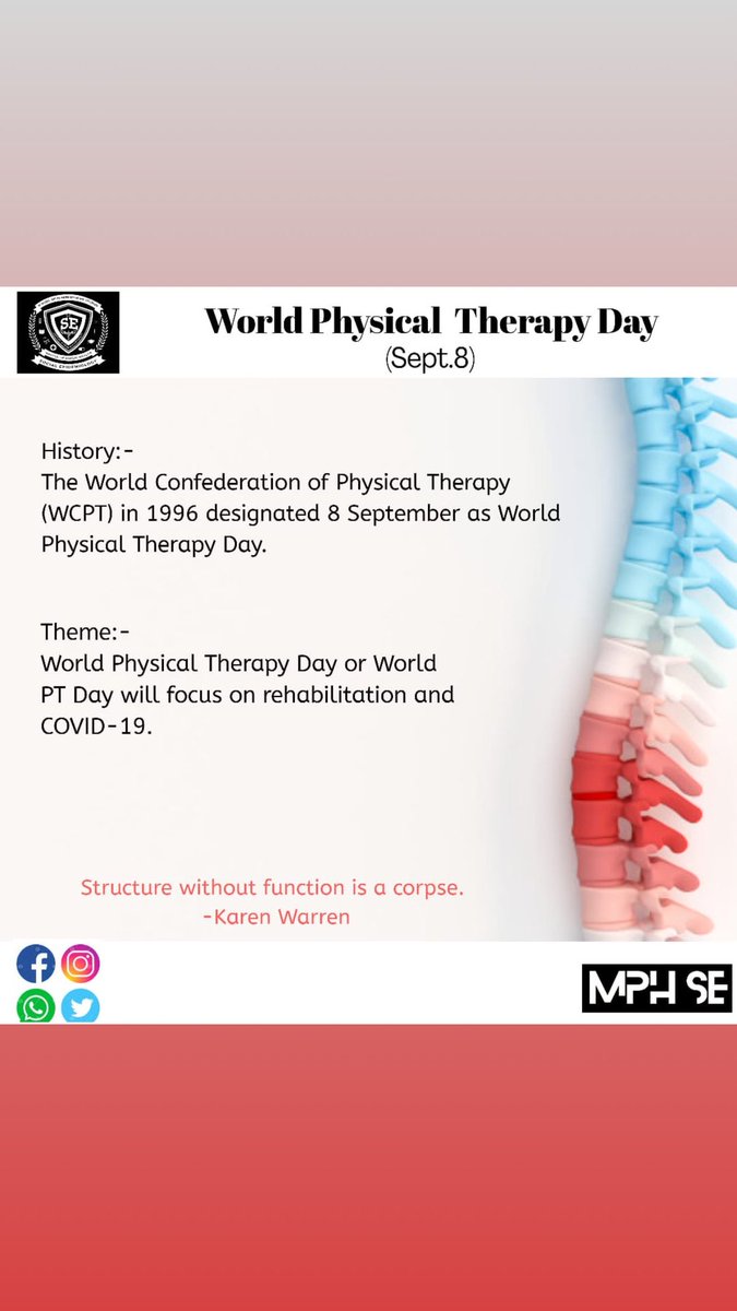 tiss_phse18's tweet photo. #WorldPhysicalTherapyDay #worldphysiotherapyday2020 #PhysiotherapyDay #physiotherapy #tatainstituteofsocialsciences #schoolofhealthsystemsstudies
#tiss
#tiss_mph_se
#tissmumbai
#indiahealthsystem
#indianpublichealthsystem #indianpublichealthassociation https://t.co/wcnP5Stota