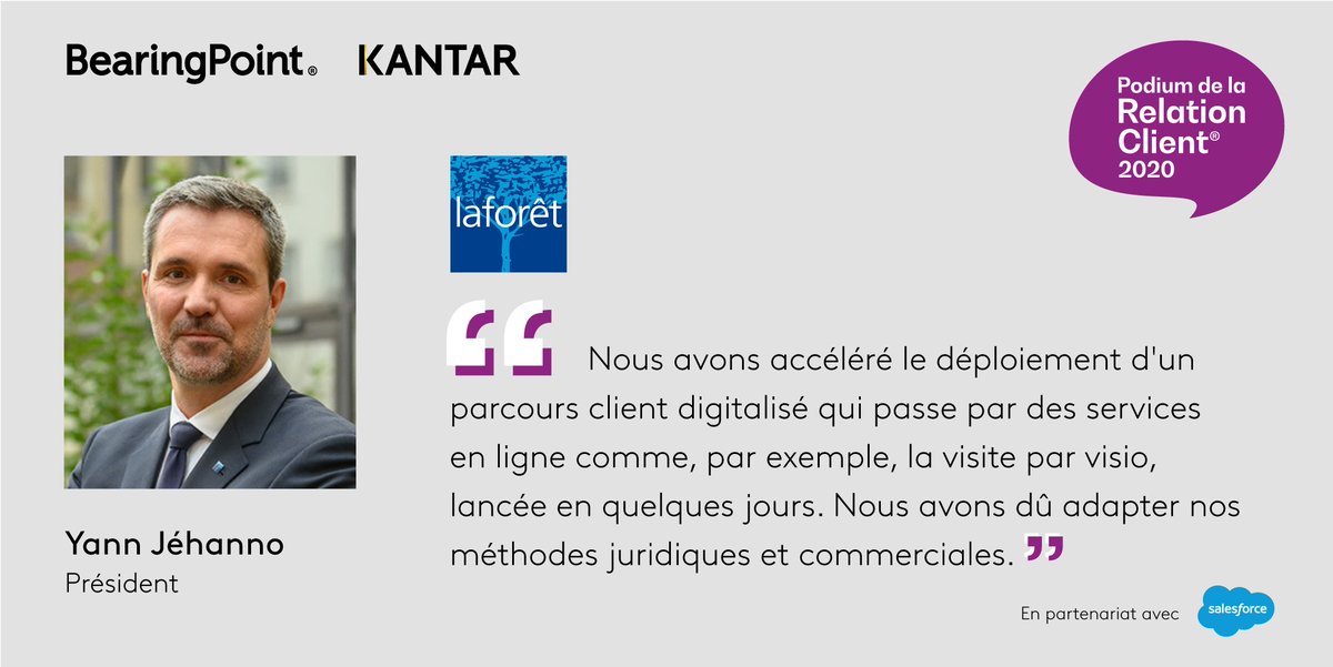 BearingPoint_FR's tweet photo. [#PRC2020] Découvrez le témoignage de Yann Jéhanno, Président @Laforet_france, lors de notre webinar exceptionnel : « La Relation Client, un capital en temps de crise ».

🎙https://t.co/mkaFgMd5pY

#ParlonsRelationClient https://t.co/TA9J1BB8M5