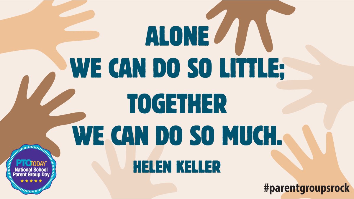 ptotoday's tweet photo. Working together with schools, PTOs and PTAs can accomplish truly amazing things! We're celebrating those groups on National School Parent Group Day on 9/24 and hope you'll join us! #parentgroupsrock #myparentgroup rocks https://t.co/Q8nJFyv6zd https://t.co/w5QOCMW304