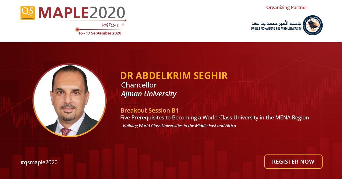k_seghir's tweet photo. I look forward to sharing insights #qsmaple on how @AjmanUniversity has climbed the ranks in international rankings over the past 3 years and strengthened its positioning on the global map of HE #highereducation https://t.co/zR4z3usPJF