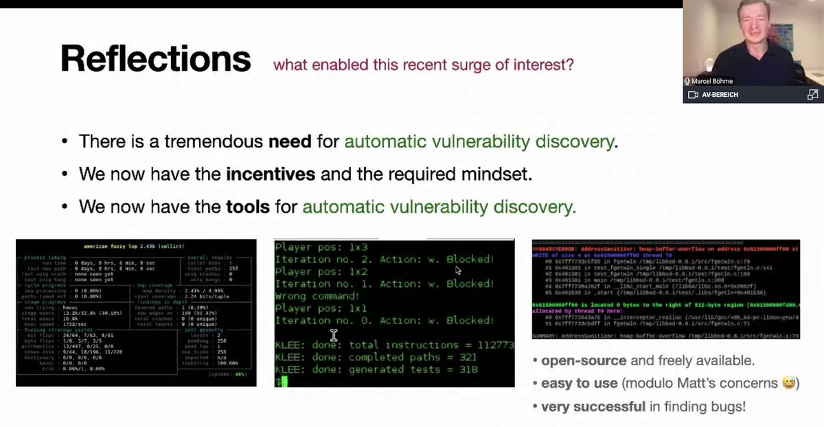 CI_Fuzz's tweet image. Live at #FuzzConEurope2020 @mboehme_ is speaking. If you are not dialed in yet, it is about time. You don&apos;t want to miss his talk! #fuzzyoursoftware #fuzzing #onlineevent #softwaretesting #applicationsecurity