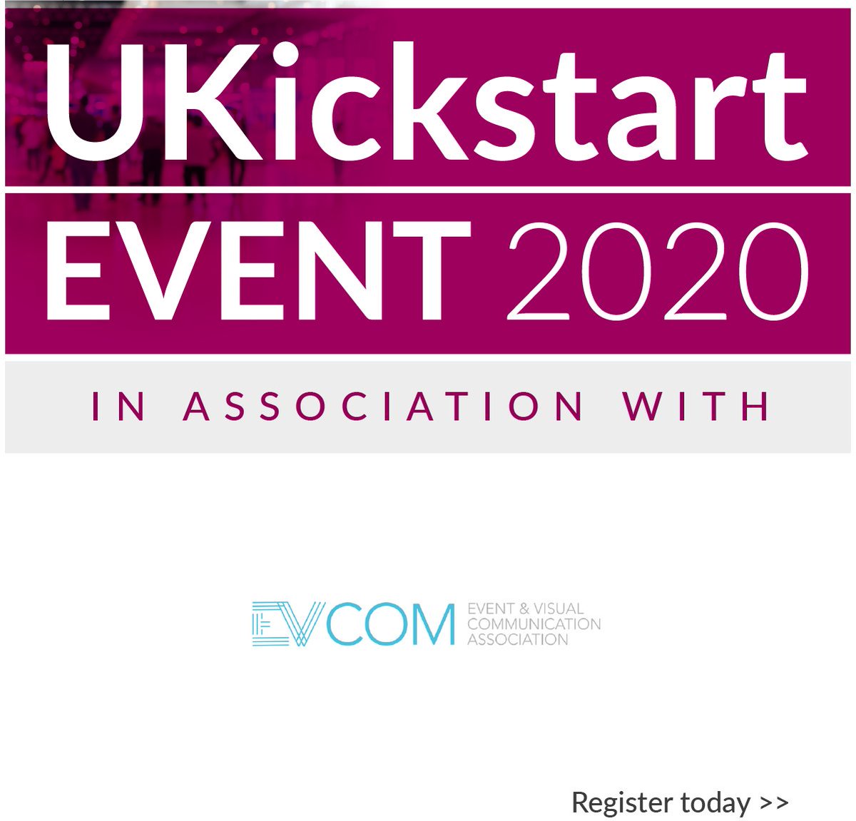 Today's the day. Last chance for <a href="/EVCOMUK/">EVCOM</a> members to register for the UKickstart Event. Join thousands of event professionals registered already. Don't miss out. 

Register and watch online. bit.ly/31V5B0w

#getbritainmeeting #wemakeevents #ukickstart