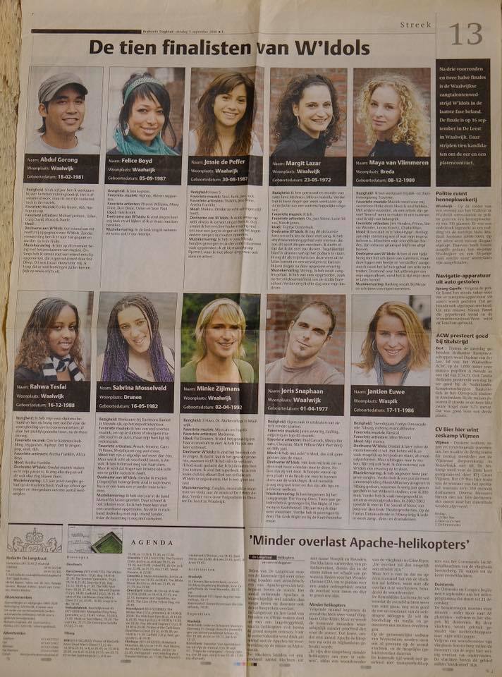 baard_kale's tweet photo. We willen graag weten wie van de tien finalisten van W'idols in #Waalwijk (2006) nog in de muziek actief is.... https://t.co/BnJezE6Pzg