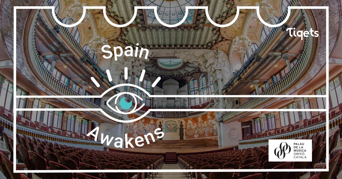 Tiqets's tweet photo. 🌟 #Giveaway 🌟 Como parte de las #AwakeningWeeks de #Tiqets, estamos regalando 2 entradas para @palaumusicacat!🎟 Para participar:
1. Síguenos @Tiqets
2. RT este tuit y dinos cómo planeas disfrutar el despertar de la cultura. Usa el hashtag #SpainAwakens 🇪🇸
Fecha límite: 10/09 https://t.co/hRZV20iPAW
