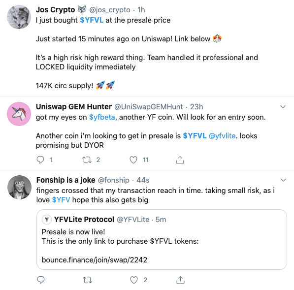 10/ Scams are getting quicker, this particular one YFVL lived for just 24 hours...Shilled, then semi rug pulled for 100 ETH.How should we call that? Soft-rekt?In that case time is money (literally) 