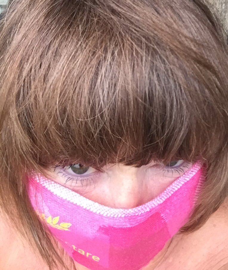 countrymousie's tweet photo. Some would say my best look is muzzled! Thank you @sunkfarmer the masks arrived just now. #clubhectare #farming #farmgal #TuesdayMotivation https://t.co/WtxXX2tPXV