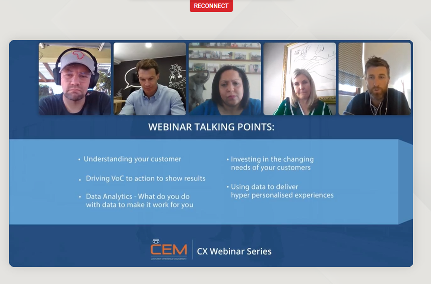 We_Connect_Tech's tweet photo. CEM #CX webinar sponsored by Pivotal and SMOKE. @TanyaPhillips99 presenting alongside #TheWaltDisneyCompany, #Shomax and our customer, African Bank. #VoiceOfTheCustomer #DataAnalytics https://t.co/JcPFfxcphK