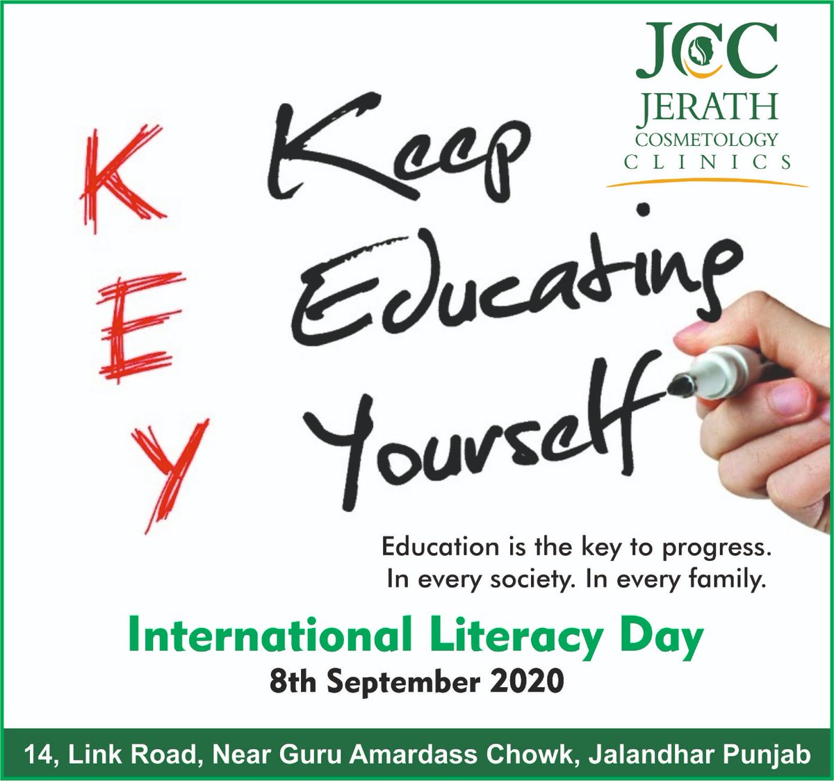 JerathClinics's tweet photo. Keep educating yourself, Education is the key to progress, In every society and in every family.
Log on: https://t.co/zXNWPwFk23
#InternationalLiteracyDay #KeepEducatingYourself https://t.co/f3Yvi7f9yw