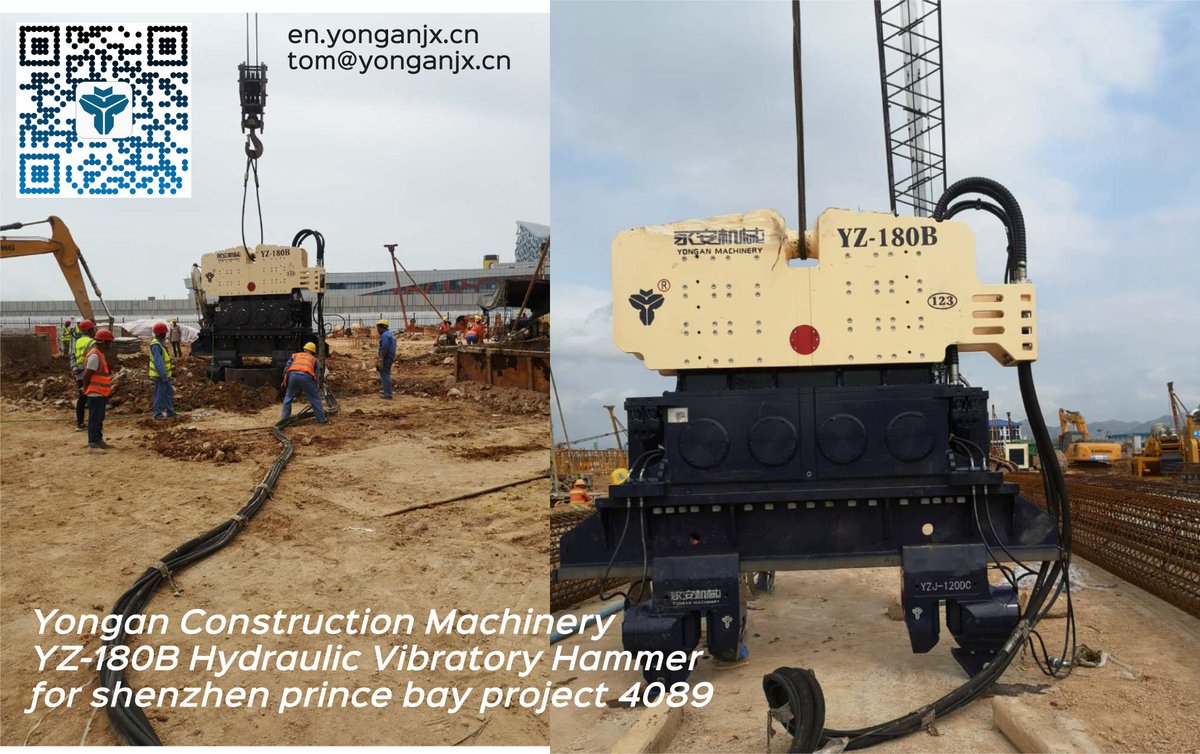 ZhejiangYongan's tweet photo. #Yongan #ConstructionMachinery #YZ-180B Hydraulic Vibratory Pile Driving Hammer for Shenzhen prince bay project 4089
More Detail Please Contact:
tom@yonganjx.cn
#永安機械 #Piling #PilingHammer #PipePile #ConcretePiling #DeepFoundations #CivilConstruction https://t.co/piKxtmaS77