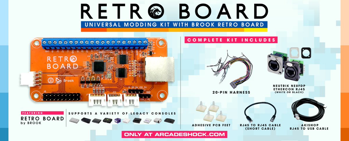 ArcadeShock's tweet photo. Modding Made Easy w/ our Universal Modding Kits

https://t.co/xIeuUknJPi

Take all the guess work on what you need to complete that arcade controller mod.  Saving time and money when bundling together

#arcadestick #fightstick #universalmoddingkit https://t.co/dY3FoWuaCd