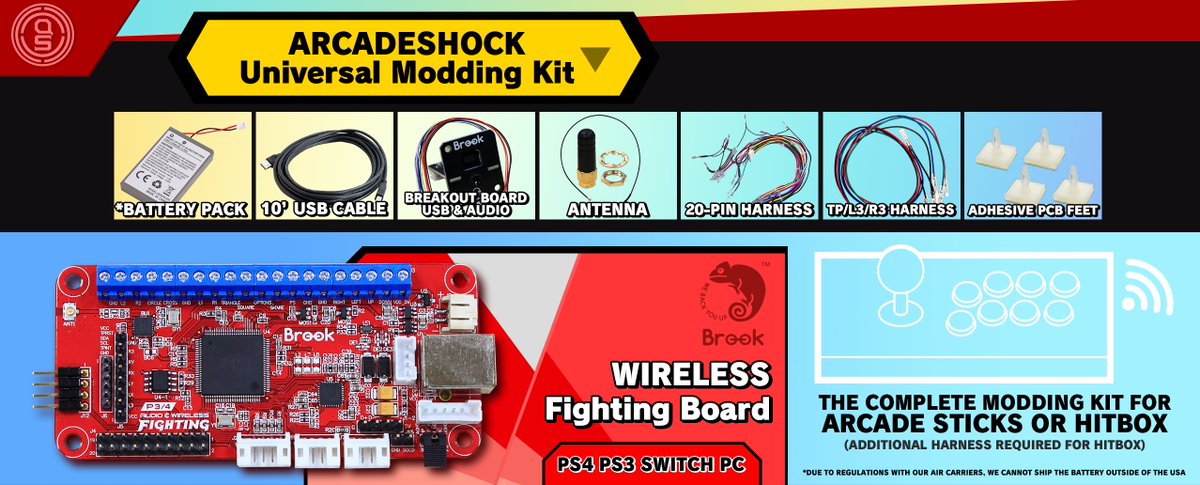 ArcadeShock's tweet photo. Modding Made Easy w/ our Universal Modding Kits

https://t.co/xIeuUknJPi

Take all the guess work on what you need to complete that arcade controller mod.  Saving time and money when bundling together

#arcadestick #fightstick #universalmoddingkit https://t.co/dY3FoWuaCd