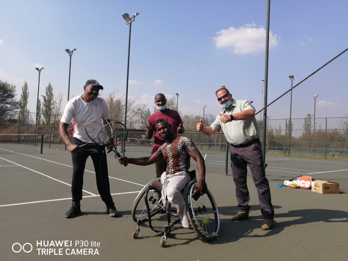 TennisSA's tweet photo. Tennis SA National Wheelchair tennis Development Officer Patrick Selepe continues to unearth and nurture the country's future starts on wheels.

Selepe introduced new faces to the game in the past several weeks.

#WheelchairTennis https://t.co/5S4T18PxNJ