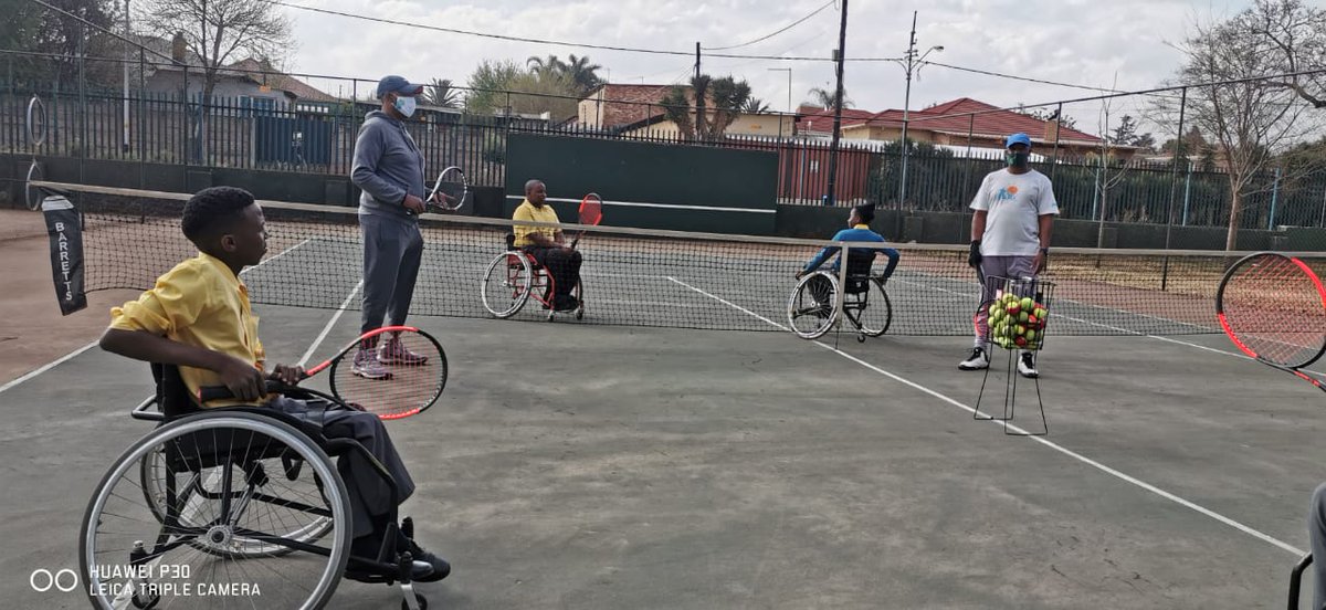 TennisSA's tweet photo. Tennis SA National Wheelchair tennis Development Officer Patrick Selepe continues to unearth and nurture the country's future starts on wheels.

Selepe introduced new faces to the game in the past several weeks.

#WheelchairTennis https://t.co/5S4T18PxNJ