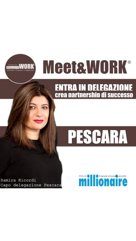 libro_segreto's tweet photo. I Meet&WORK sono appuntamenti mensili nei quali ci troviamo tra imprenditori e professionisti di ogni ordine e grado per stringere partnership.
Io sono alla guida della delegazione di Pescara
PESCARA: https://t.co/vaTUMgQiIZ
Ti aspetto!!
Samira.
#BusinessReboot #MeeteWork https://t.co/EvJIcHxbAm
