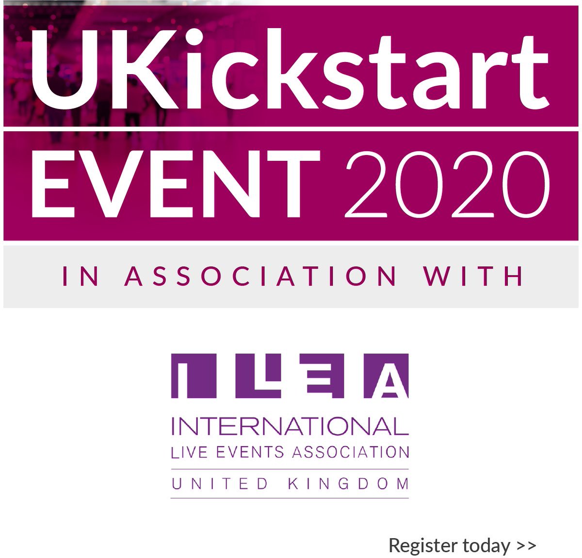 Today's the day. Last chance for <a href="/ILEA_UK/">ILEA UK Chapter</a> members to register for the UKickstart Event. Join thousands of event professionals registered already. Don't miss out. 

Register and watch online. bit.ly/3fY52bb

#getbritainmeeting #wemakeevents #ukickstart