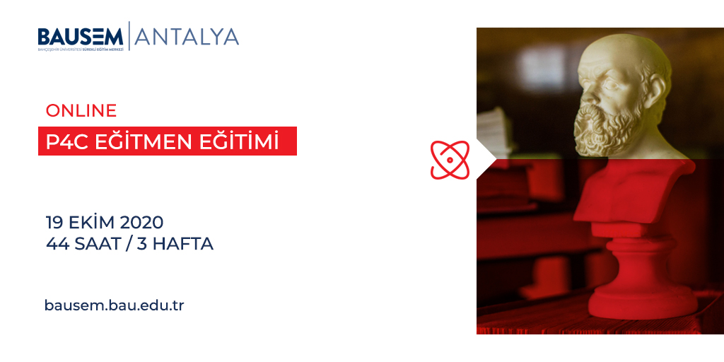 Öğretmenlere Yönelik Çocuklar İçin Felsefe (P4C) Eğitimi'nin son aşaması olan Eğitmen Eğitimi, Prof. Dr. Kurtul Gülenç, <a href="/koksal_derin/">Gülşah Köksal Alpdağ</a>, Dr.<a href="/elissimson/">Elis Simson</a> ile birlikte 19 Ekim'de başlıyor.<a href="/balanuye/">Cetin Balanuye</a> <a href="/SakirUlucay/">sakir ulucay</a> <a href="/konyaalti_bk/">BK Konyaaltı Kampüsü</a> @muratpasaugur <a href="/konyaaltiugur_/">Uğur Okulları Konyaaltı Kampüsü</a> @callikampusu <a href="/bahcesehirant/">BK Antalya Parkorman Kampüsü</a>