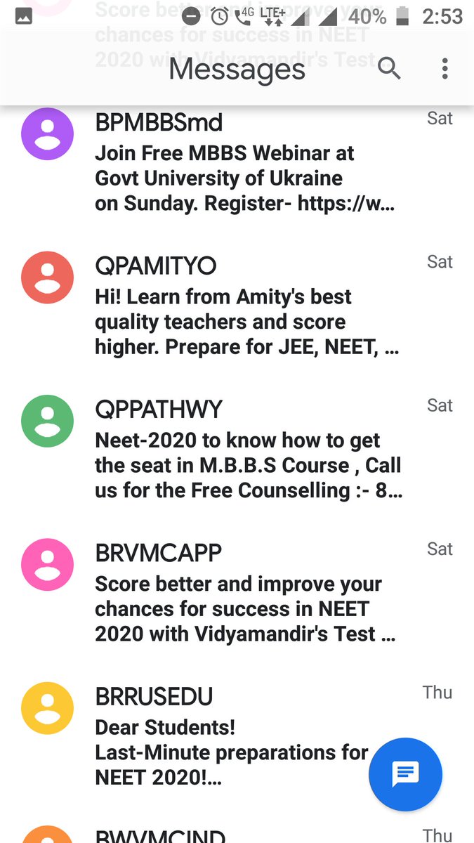 Kumarravi008's tweet photo. See this,
Who gave them my mobile no.
They massege me about scholarship in Foreign collage and Aakash test series.
NTA leak our data to private college and coaching institutions.
Please act on this
@PMOIndia @Swamy39 
@anubha1812 
#ParentsDemandPostponeNEET https://t.co/MgYWqN8zBW