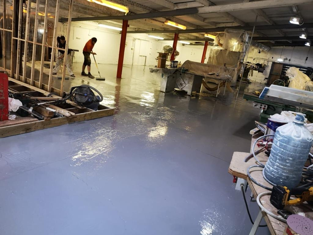 BespokeThis's tweet photo. UPDATE - The floor has now been painted in our workshop. Can’t wait for the finished product! #bespokethis #refurb #workshop #inspo #paint #custommade https://t.co/rveedicNI6