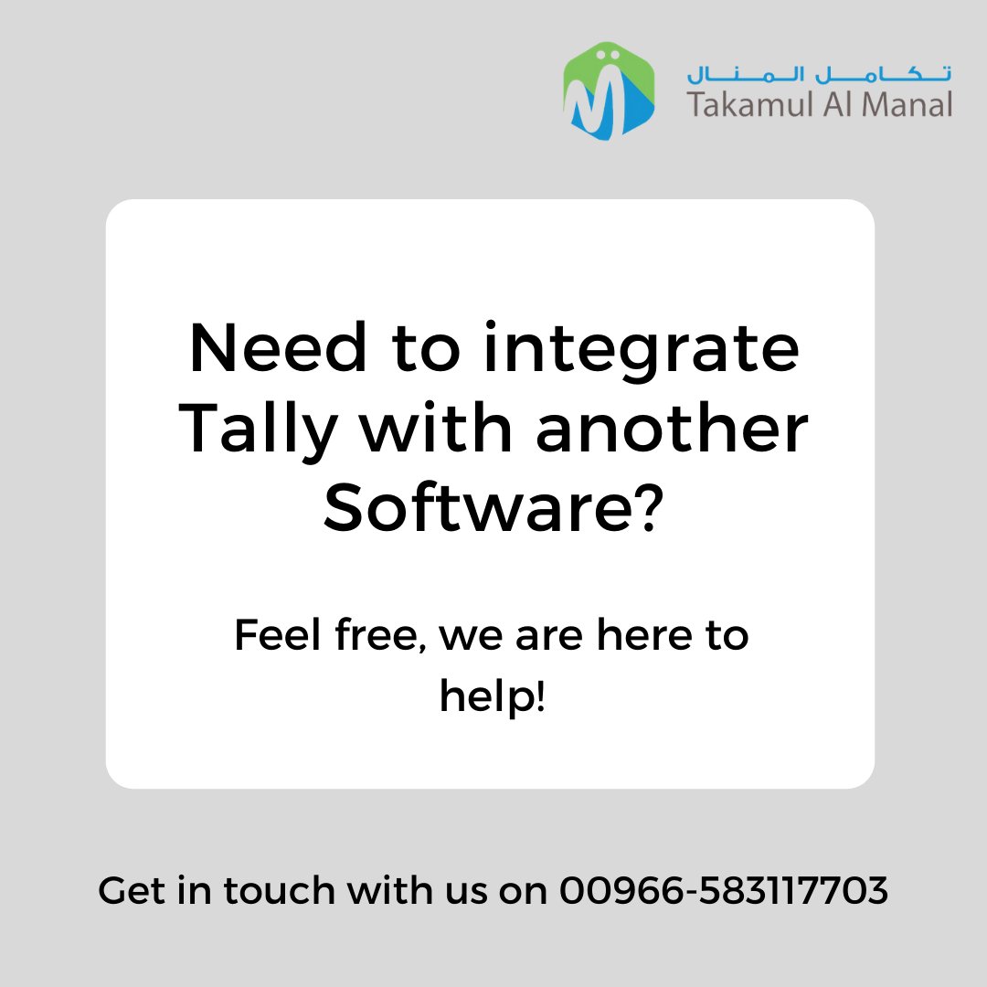 #TallyERP9 has been developed with consideration that some users require #features and capabilities that are not delivered from out of the box. 

This requires the ability to access other #software applications.

Yes, its possible to #integrateTally with any software.