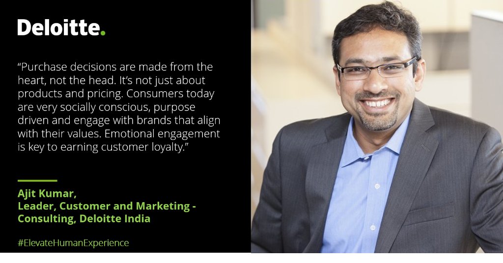 DeloitteIndia's tweet photo. Hear Ajit Kumar, Partner, Deloitte India as he moderates a session on ‘Transforming service to reshape #customer experience’, in a panel discussion organised by @ETBrandEquity and Oracle. #ElevateHumanExperience https://t.co/gf7eGaJ0ld