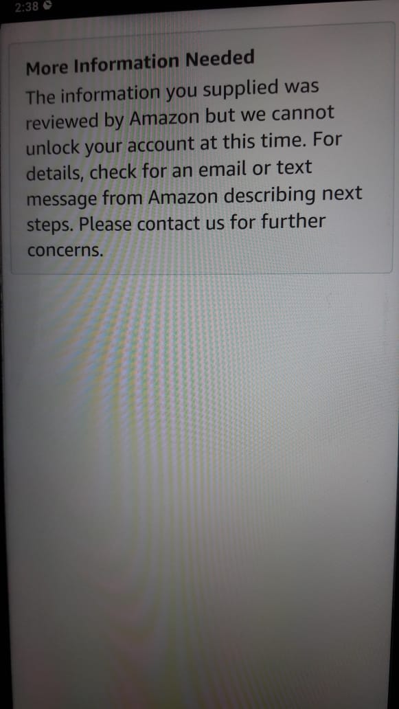 ADDY1180's tweet photo. @AmazonHelp Already shared yesterday for verification now got this message.
Arrange a cc call for me asap. https://t.co/2a6aS3R49M