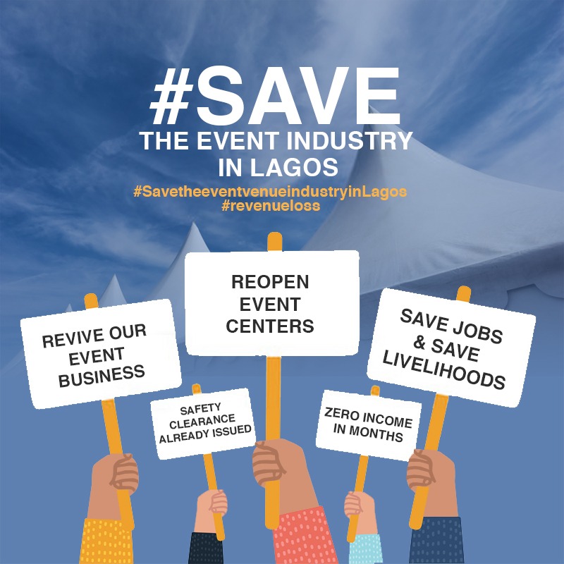 JFKEventCompany's tweet photo. Open up the Events Industry!!
@jidesanwoolu @MBuhari @safety_lasg @followlasg @NGRPresident
#Reopeneventcentres #WeAreSafetyConscious #Lagosstategovernment #StopStreetParties #ReviveOurEventBusiness #SafetyClearanceIssued #SaveJobs #SaveTheEventIndustryInLagos #EventsInLagos https://t.co/i8sfj5iHBt