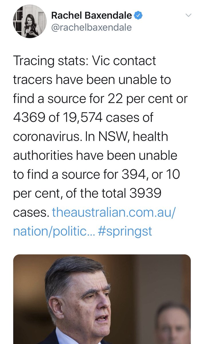 Here is data Murdoch media is using to spread false narrative about Victorian contact tracing. They claim Victoria have been unable to find source for 22% and NSW unknown for 10%. This is not a fair comparison as NSW figure is a percentage of total including international cases.