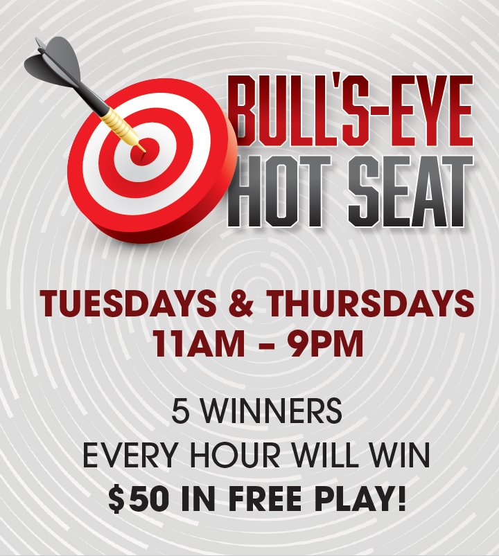 Its Hotseat Tuesday here at MBC. Come on down for your chance to win $50.00 in freeplay. #Itsnotwhatyouplay.Its who you play with!!!!!!!!