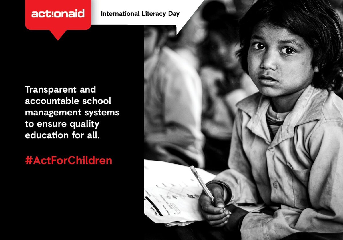 SangeethaShoba2's tweet photo. #LiteracyDay #ActForChildren Education is every child's fundamental right. Let's resolve to ensure free, quality education for all. Schools must have adequate teachers, separate toilets for girls &amp; boys &amp; effective teaching processes to help them reach their full potential. https://t.co/R7nTPv7vjZ