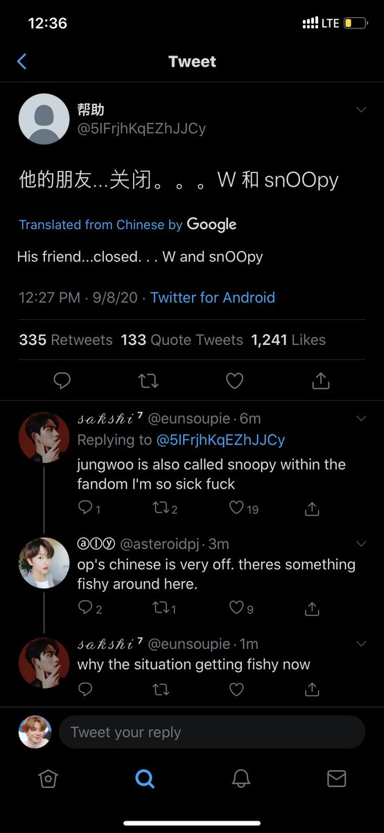 then say they were lying so the original op sounds like a liar too, not only this account’s chinese was off they’ve also been very very weird