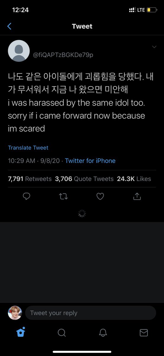 right after that dm involving jungwoo, this account started tweeting despite saying they were harassed by an “idol” not idols