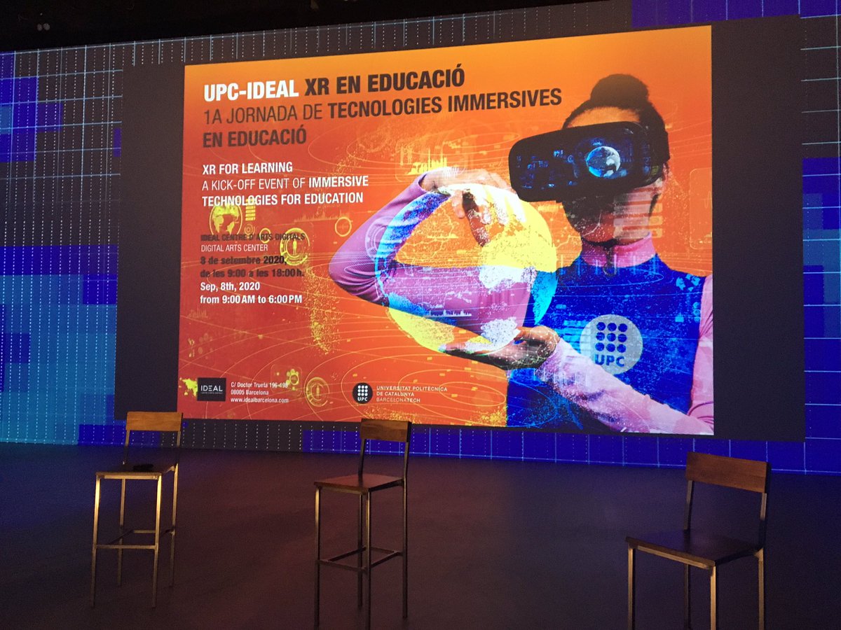 ICEUPC's tweet image. Una plataforma de tecnologia immersiva combinada amb vídeoconferències, amb múltiples aplicacions
Desenvolupat @UofGlasgow @sharedimmersion @edify_ac
Interessant presentació avui de @fergusambruce i @nltmcd a @idealbarcelona + @la_UPC