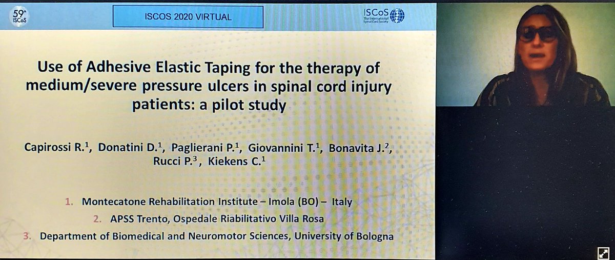 CarlotteK's tweet photo. Looking back @ISCoSmeetings #ISCOS2020, my colleague Rita Capirossi @montecatone presented her poster P256 on #taping as adjunct therapy for #PressureUlcers ! https://t.co/P60w9JFYy0