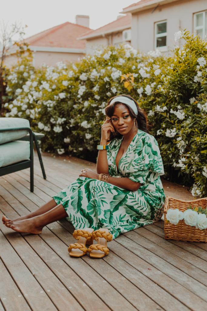 hmsouthafrica's tweet photo. The beautiful @BisousGhislaine in our #JohannaOrtizxHM dress. Now available at selected stores. https://t.co/2uCvHY2GGh