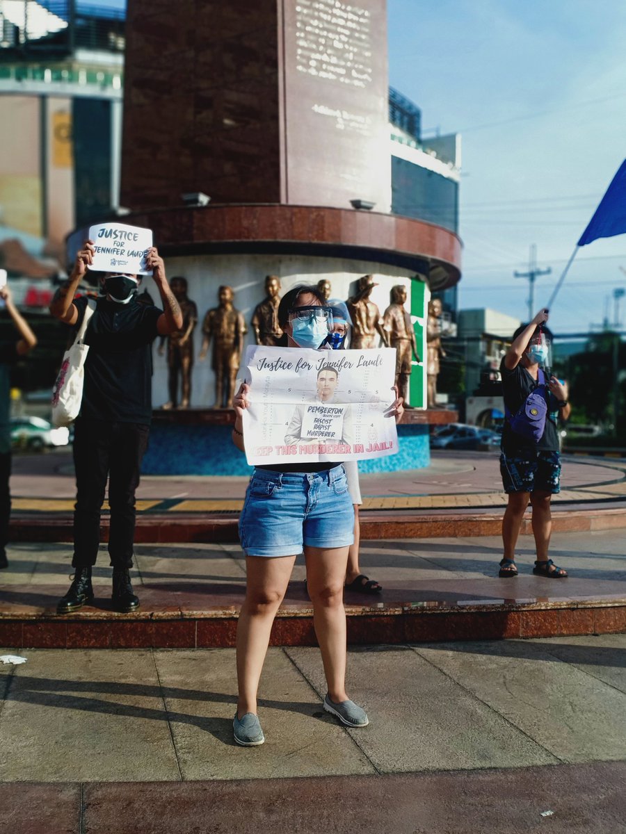 ANCALERTS's tweet photo. LOOK: Women's and LGBTQIA+ groups stage a lightning rally for Jennifer Laude to protest the grant of presidential pardon to American Joseph Scott Pemberton. | via @adrianayalin https://t.co/E1Cr28MO7o