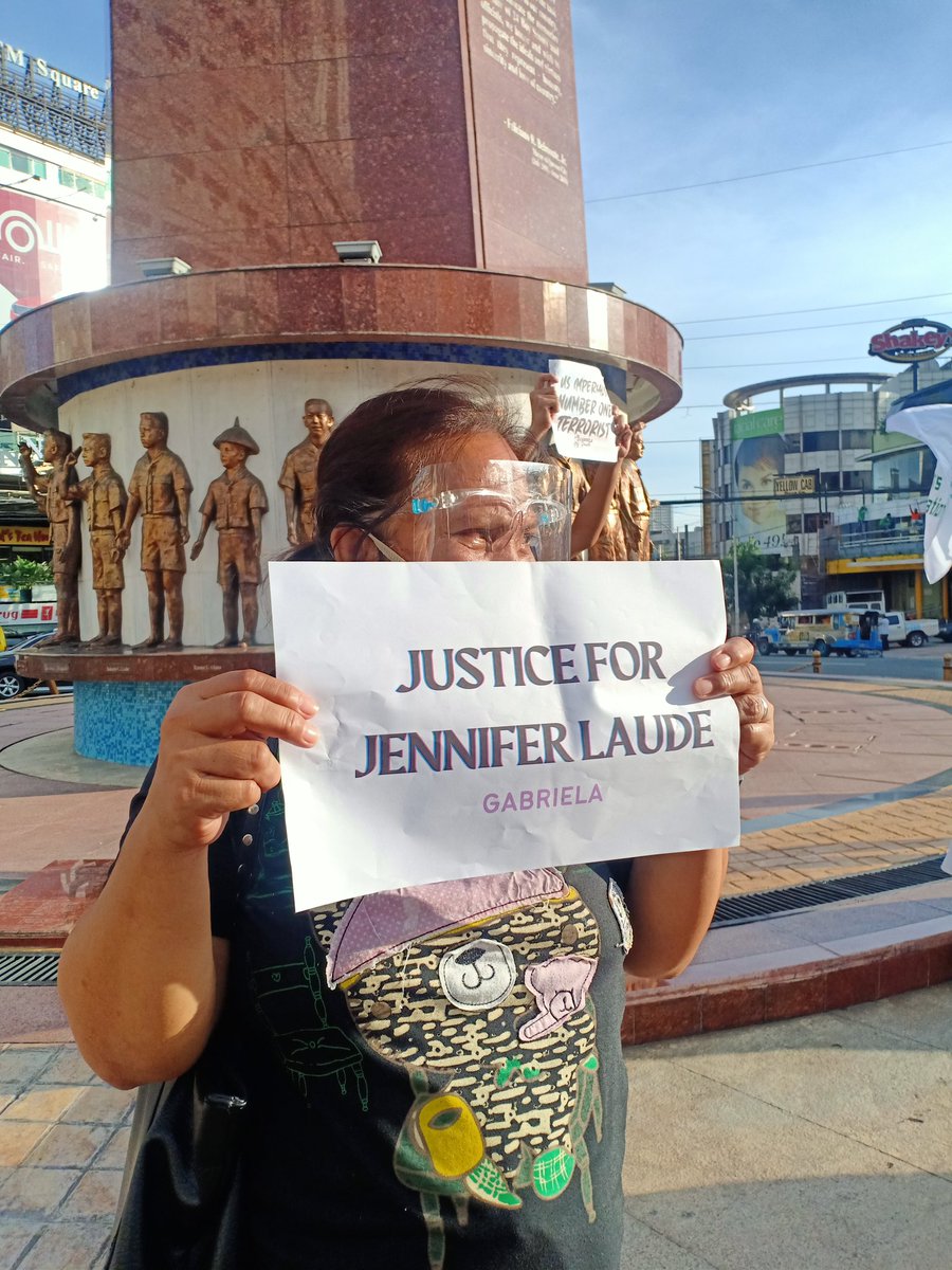 ANCALERTS's tweet photo. LOOK: Women's and LGBTQIA+ groups stage a lightning rally for Jennifer Laude to protest the grant of presidential pardon to American Joseph Scott Pemberton. | via @adrianayalin https://t.co/E1Cr28MO7o