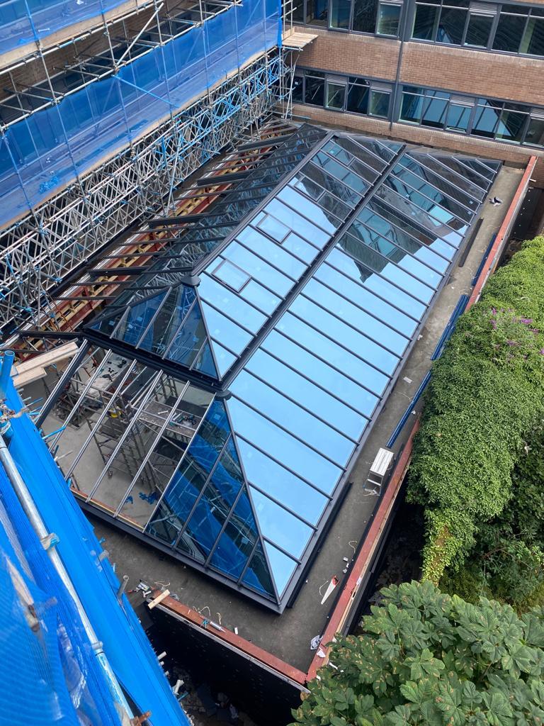Ultraframe1's tweet image. Ultraframe Glass Roof System installed on some student accommodation in Nottingham. Installed by Nu Openings Ltd! 💚💚