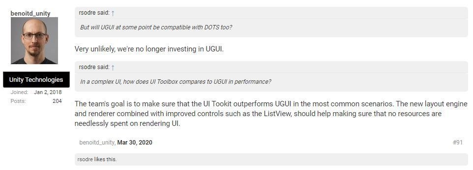 Mefodey's tweet photo. Hmm...Is UGUI will be deprecated at some time from UI Toolkit release?
@unity3d  
#unity #gamedev #unity3d #ugui #unityui #gamedevelopment  #gamedeveloper https://t.co/F2dEPgbqj3