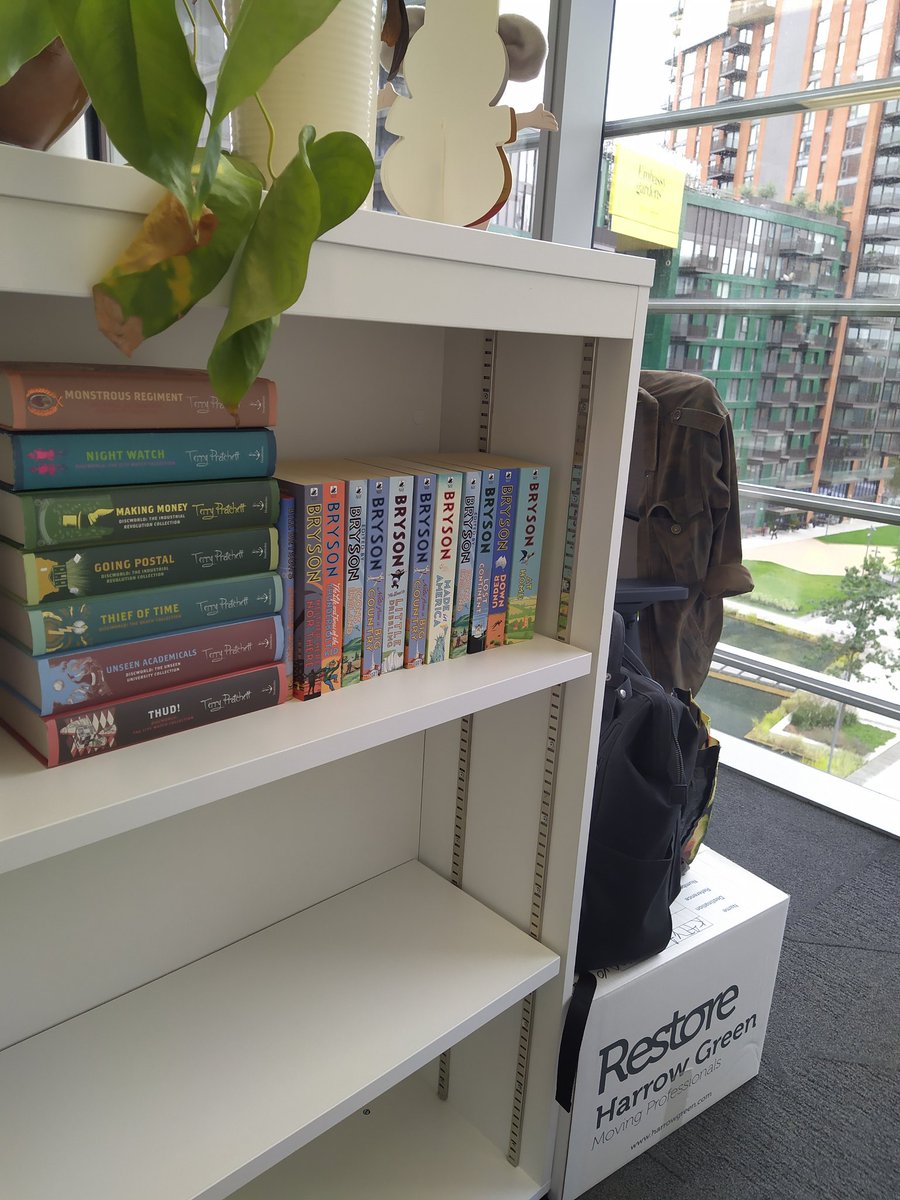 I may not be sitting directly with my <a href="/TransworldBooks/">Transworld Books</a> colleagues in our new office ... but I sure will brand my new area appropriately with some Transworld greats!! 

<a href="/SusannaWadeson/">Susanna Wadeson</a> <a href="/sejdubt/">Simon Taylor</a>