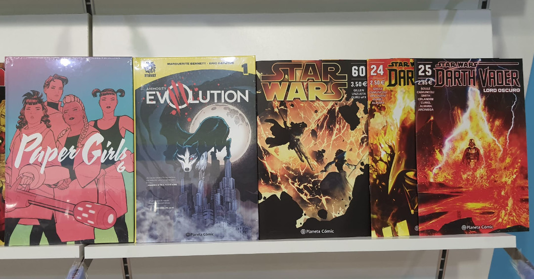NamekJuegos's tweet photo. Recibimos novedades y reposición de @PlanetadComic
El último tomo de #PaperGirl , el primero del spinoff de #Animosity, #AEvolution y los grapa de #StarWars y #DarthVaderLordOscuro https://t.co/xgRzZvkb6H