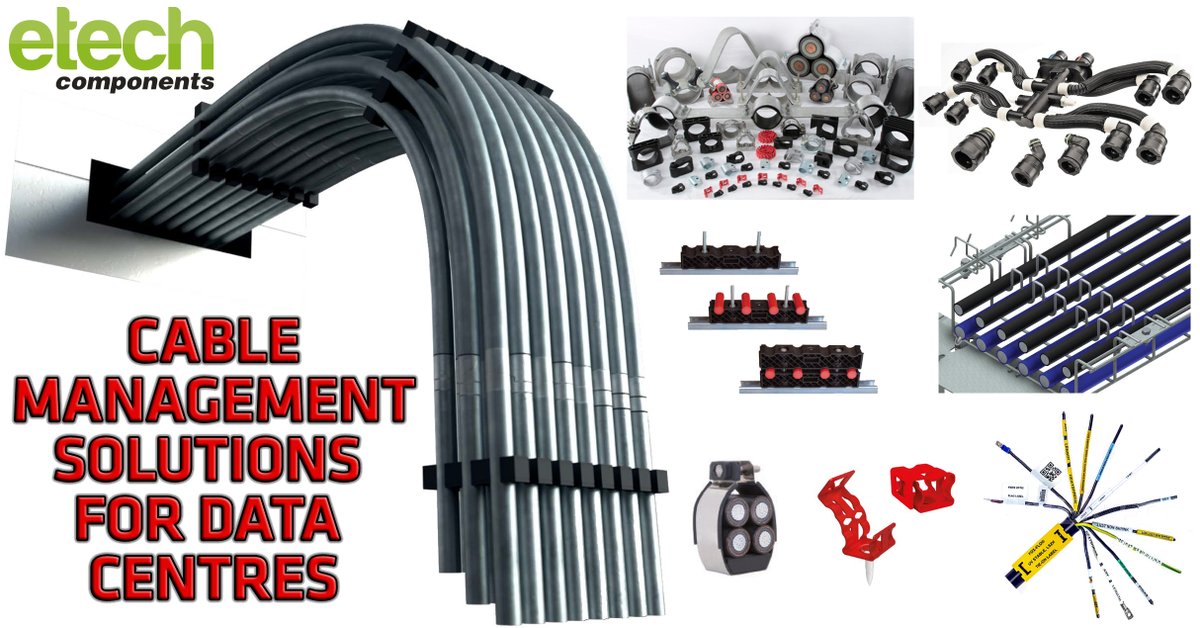 ETechComponents's tweet photo. We hold stock of a vast range of Power Cable Components, Equipment and Solutions for Data Centres. 

Follow the link to find out all you need to know on Data Centres and our solutions for them: https://t.co/bGMRLP3dpD 

#datacentres #datacentreuk #cablemanagement https://t.co/k4XGwXxaqS