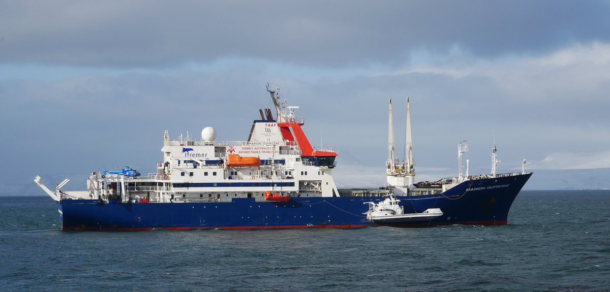 TAAFofficiel's tweet photo. Récupéré à l’OP1-2020 pour l’arrêt technique, il est reparti à bord du #MarionDufresne lors de l’OP2. Il vient de rejoindre le Golfe du #Morbihan et Port-aux-Français pour 5 ans. https://t.co/9kYeUKlHsh