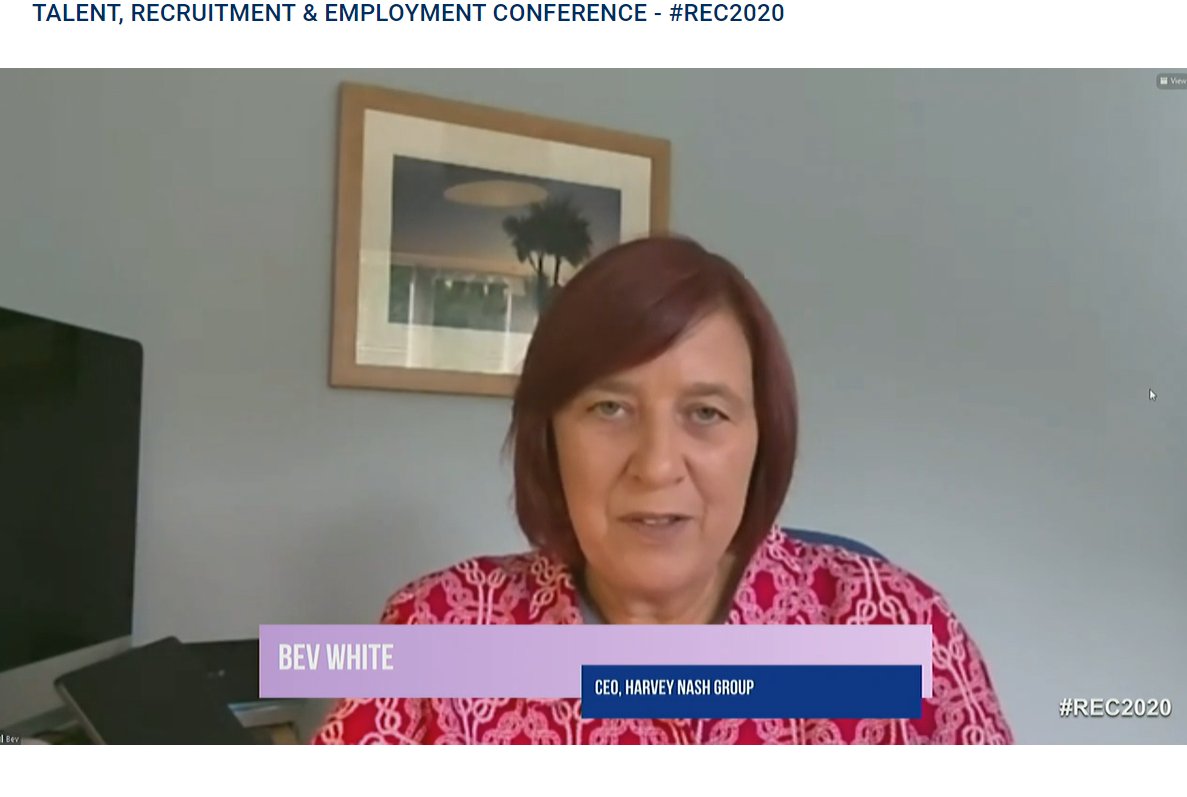#REC2020 Panel 1: Access to skills has opened up for employers, and jobs have opened up to candidates because the commute is no longer a factor. This will affect the packages offered to staff – eg is London weighting a thing of the past? <a href="/beverleywhite/">Bev white</a> @HarveyNashGroup