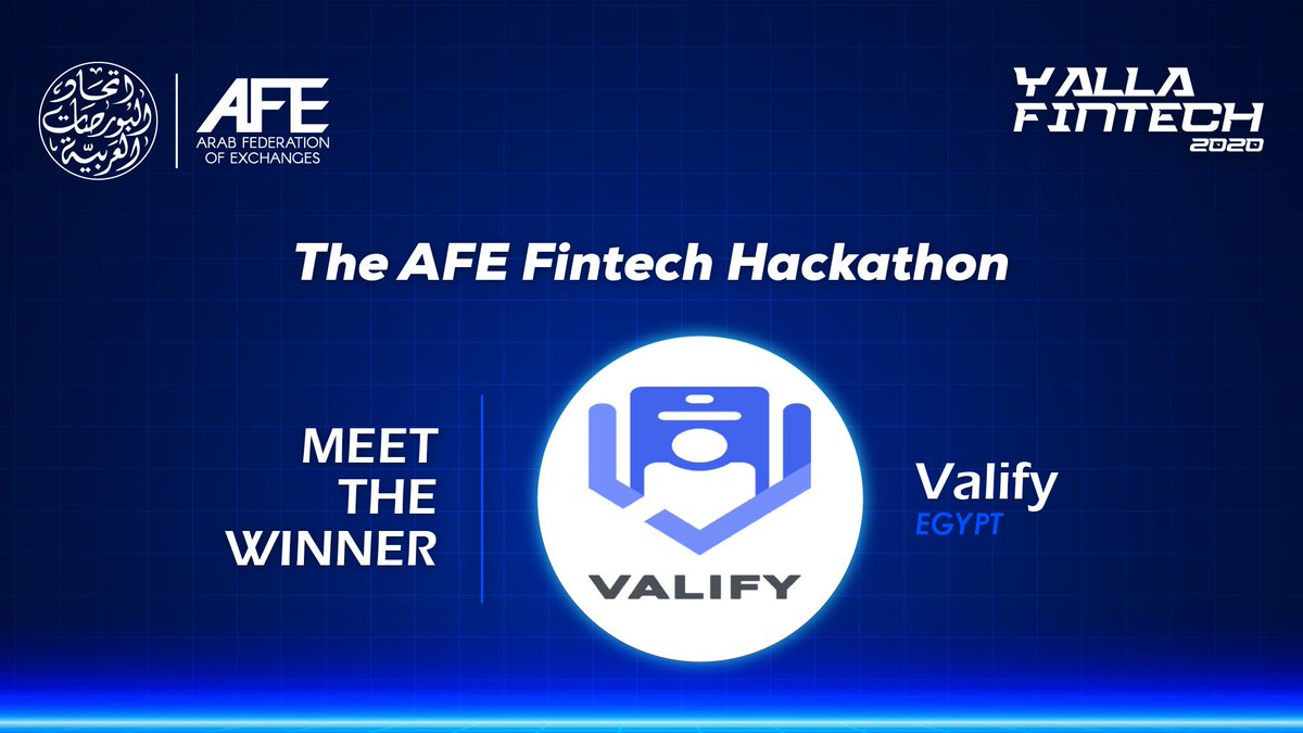 Congratulations 💥💫🌟 to #Valify_Solutions, the winner of the Arab Federation of Exchanges (AFE) Fintech Hackathon, run on <a href="/FintechGalaxy/">Fintech Galaxy</a>’s #FinX22!

#FintechGalaxy #hackathon #fintech #technology #innovation #digitaltransformation #arabhackathon @AFE_Social @AFE_Social