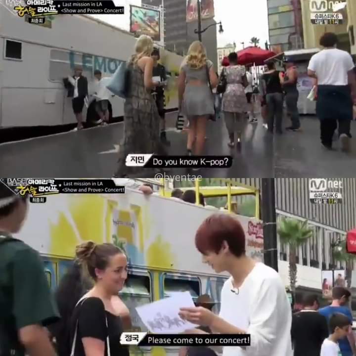 And gave flyers to promote their free concert for people to attend their show 'coz nobody recognizes them.