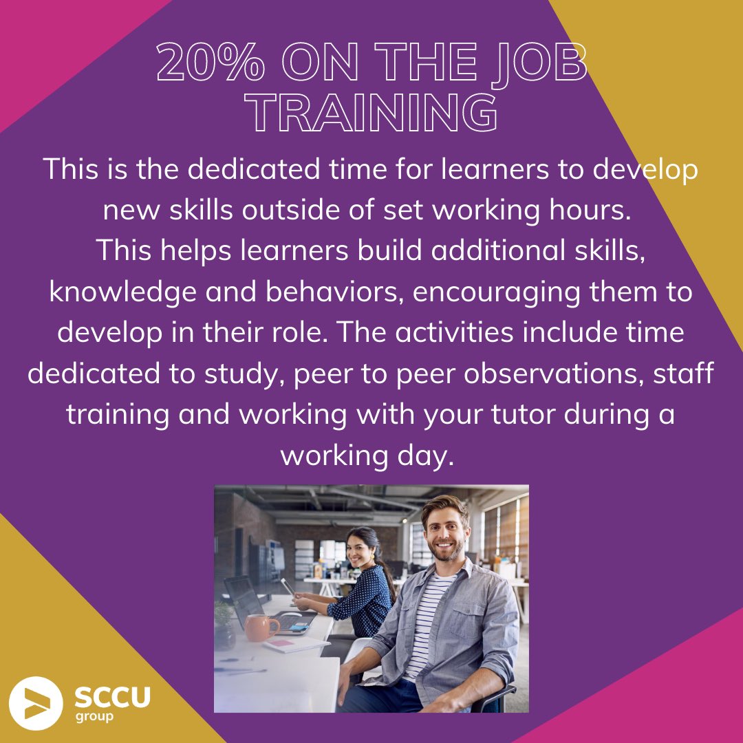 Did you know that we offer 20% on the job training with all of our Apprenticeship programmes!

If you’re looking to further yourself this year, get in touch and let us make your dreams possible!🤩

#apprenticeships #upskillyourself 
sccu.uk.com