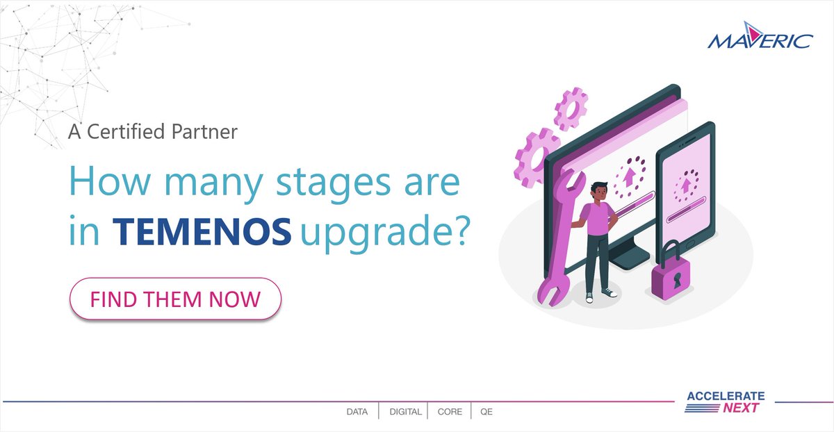 mavericsystems's tweet photo. Have you considered all the stages you need for successful #Temenos upgrade? Still thinking! Figure them now - https://t.co/lm50wb5DtC #connectedcore #acceleratenext https://t.co/Y4ZrPnDeqW